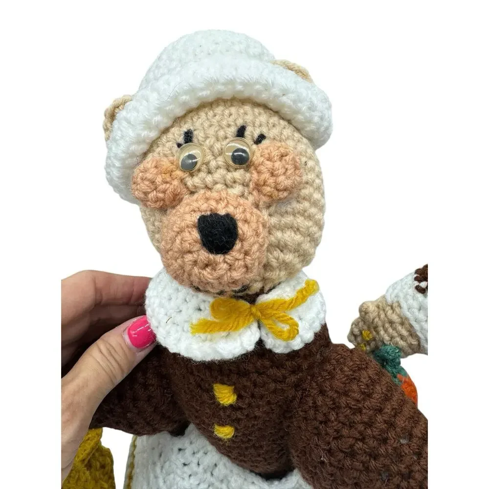 Annies Attic Set Of Two Mr & Mrs Pilgrim Bears Completed From Kit
